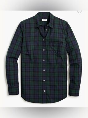 J.Crew Factory Black Watch Plaid Button Down Shirt | Signature Fit  | Size XL